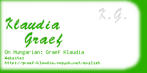 klaudia graef business card